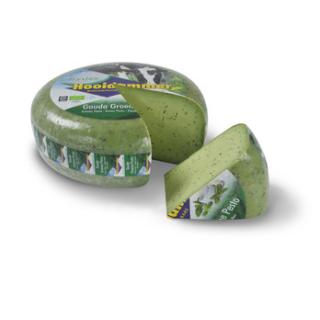 Gouda Hooidammer Pesto grün, Kuh/past/Schnitt/V