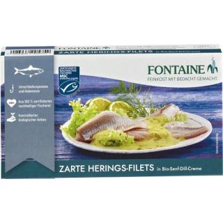 Heringsfilets in Senf Dill